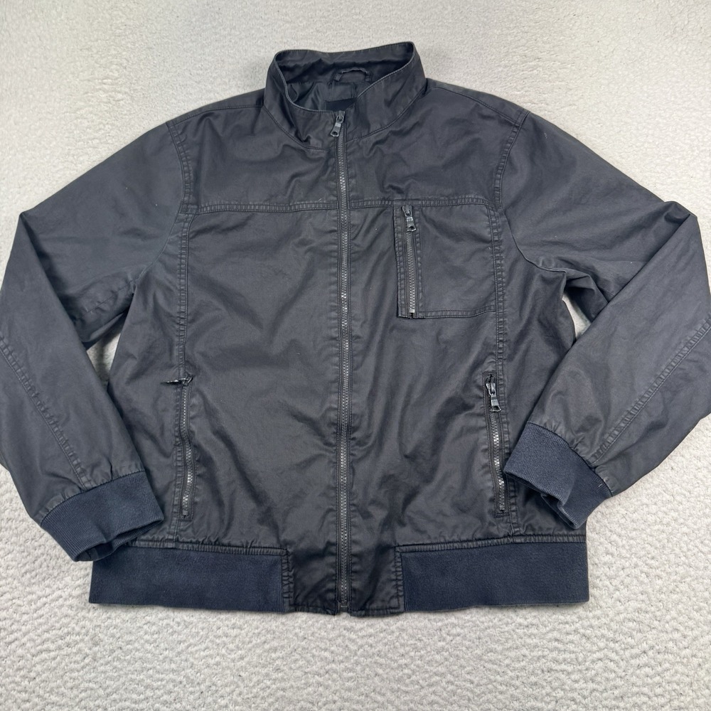 Banana Republic Jacket Mens Large Full Zip RCK Steady Coated Water Resistant